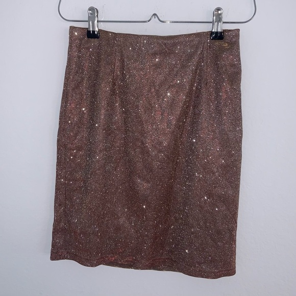 A’Gaci Dazzle Mini Skirt NYE Sparkle Elastic Bodycon Skirt - Picture 4 of 12